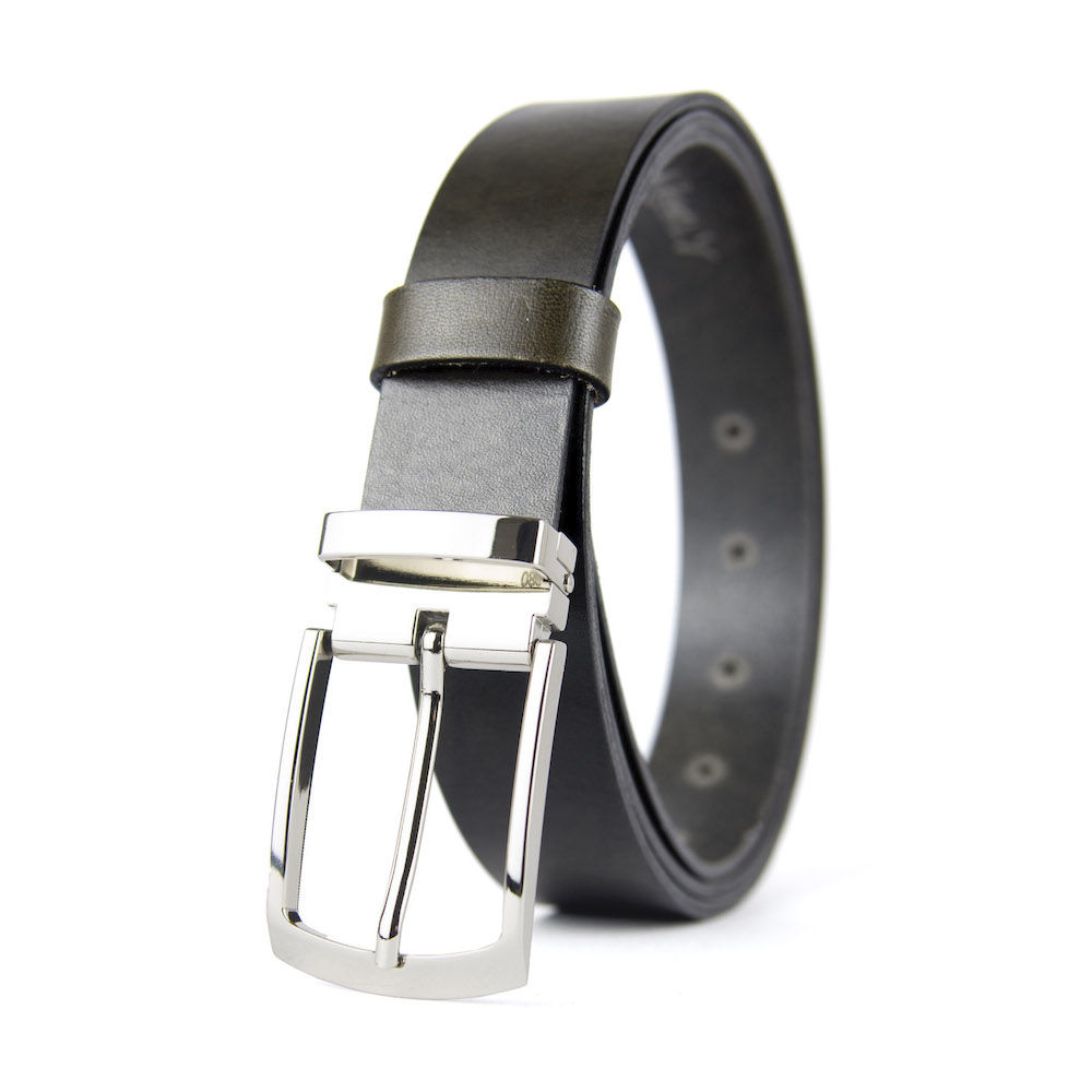 Kožený opasok SILVER RIDE, šírka 3.3cm, Ručná výroba na Slovensku – Obrázok 5