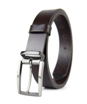 Kožený opasok GUN METAL, šírka 3.3cm, Ručná výroba na Slovensku – Obrázok 5