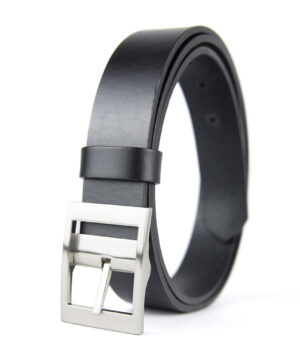 Kožený opasok SILVER TRICK, šírka 3.3cm, Ručná výroba na Slovensku