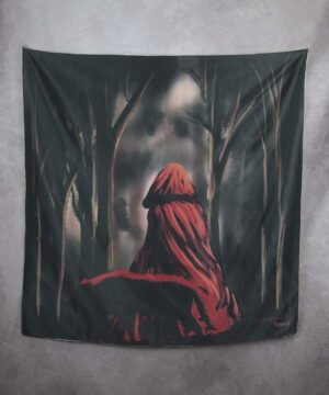 Alternative view of Hodvábna šatka ČERVENÁ ČIAPOČKA, 90 x 90cm, Made in SLOVAKIA