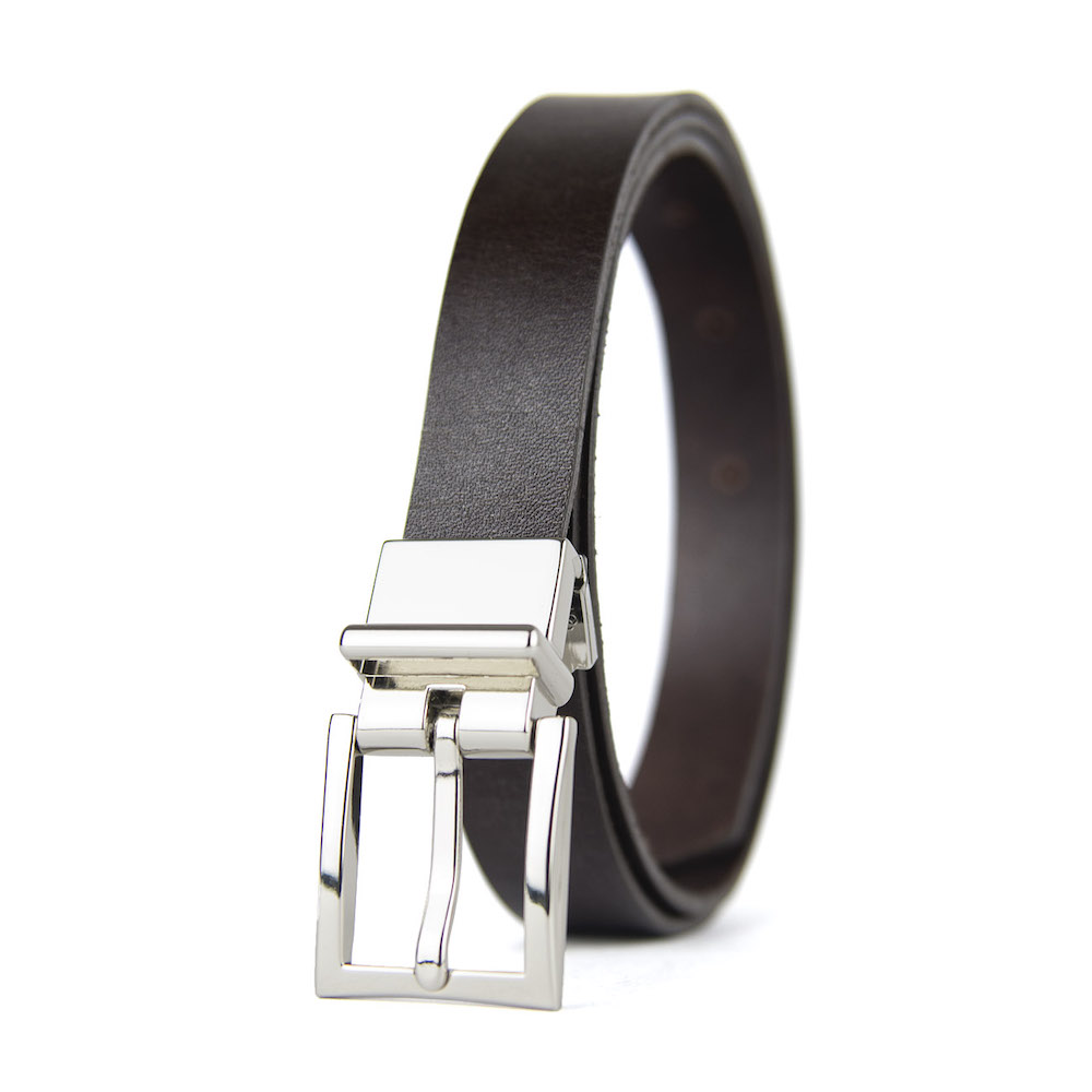 Dámsky kožený opasok GENTLE SILVER, šírka 2.5cm, Ručná výroba na Slovensku – Obrázok 3