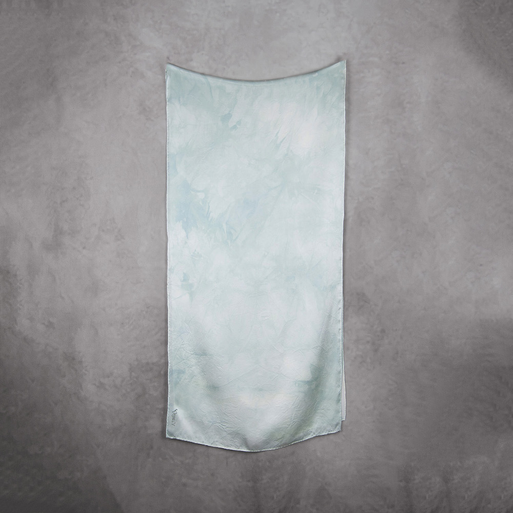 Hodvábny šál LIMITED_07, Ručná výroba na Slovensku, 175 x 45cm – Obrázok 2