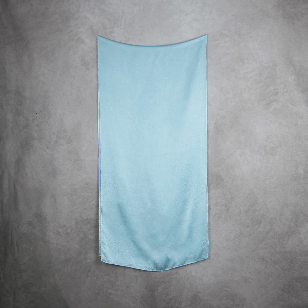 Hodvábny šál ZELENO-MODRÝ, Ručná výroba na Slovensku, 175 x 45cm – Obrázok 2