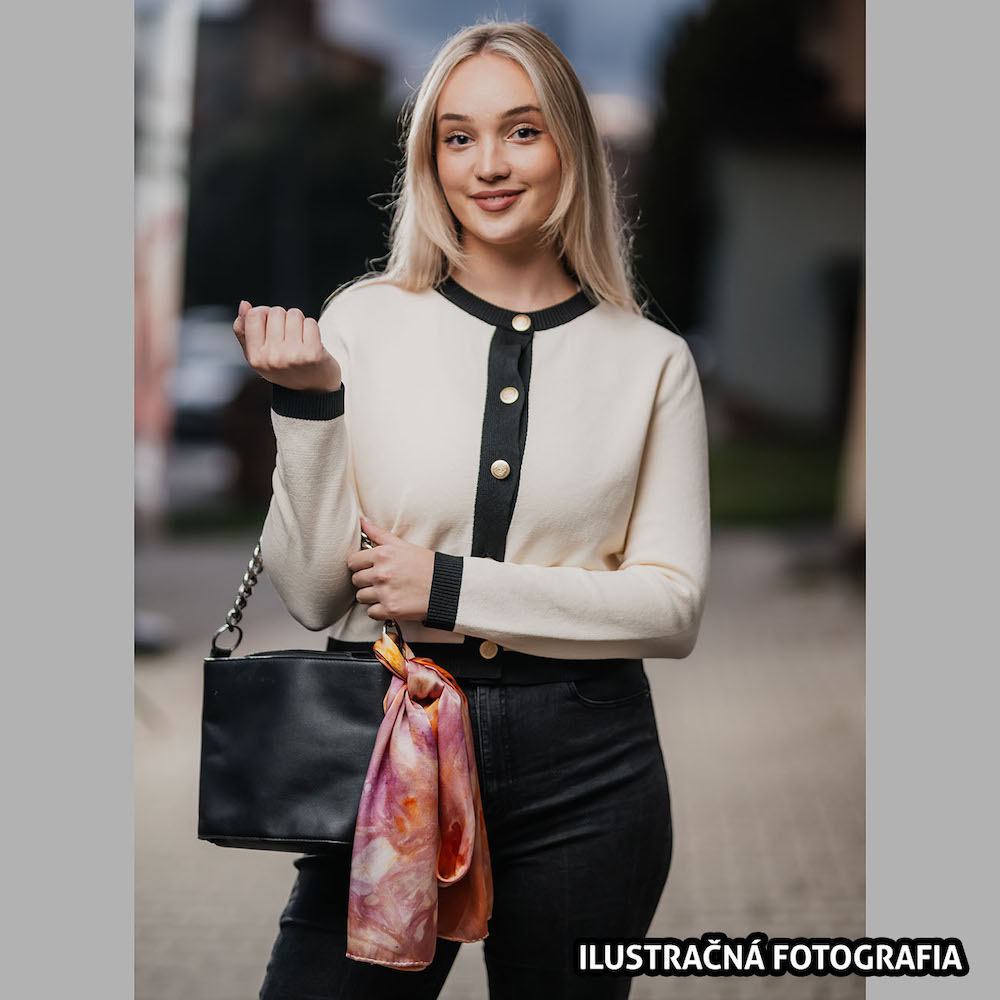 Hodvábny šál LIMITED_04, Ručná výroba na Slovensku, 175 x 45cm – Obrázok 5