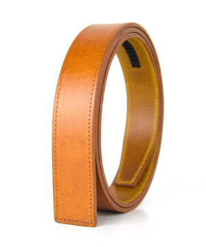 Alternative view of Kožený remeň pre opasky s automatickou prackou, šírka 3.5cm, koňaková farba