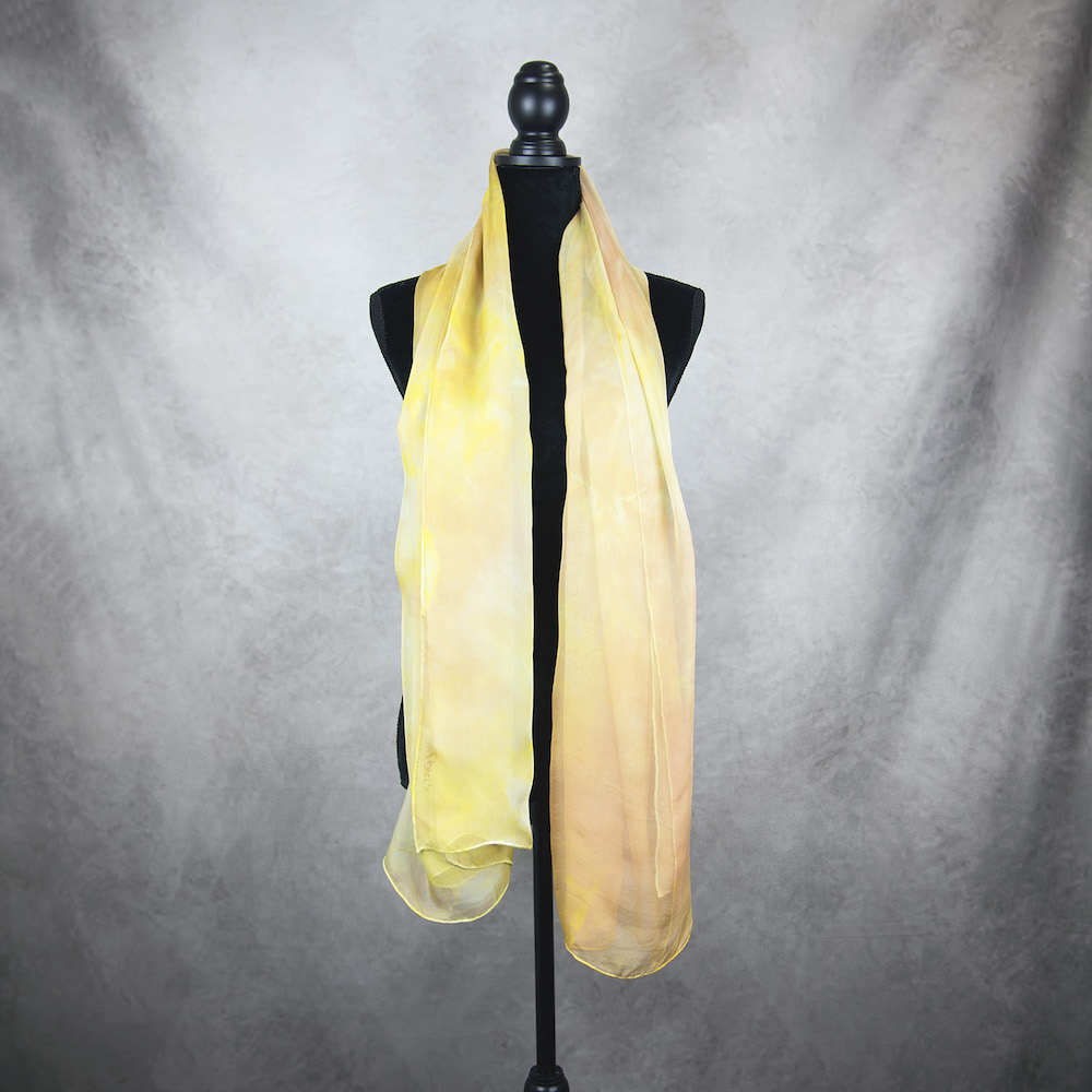 Hodvábny šál LIMITED_018, Ručná výroba na Slovensku, 180 x 110cm – Obrázok 3