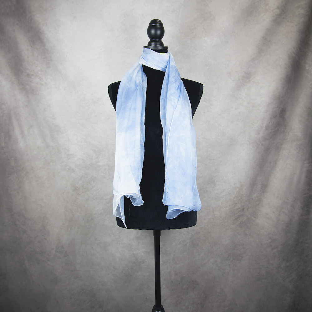 Hodvábny šál LIMITED_020, Ručná výroba na Slovensku, 180 x 110cm – Obrázok 2