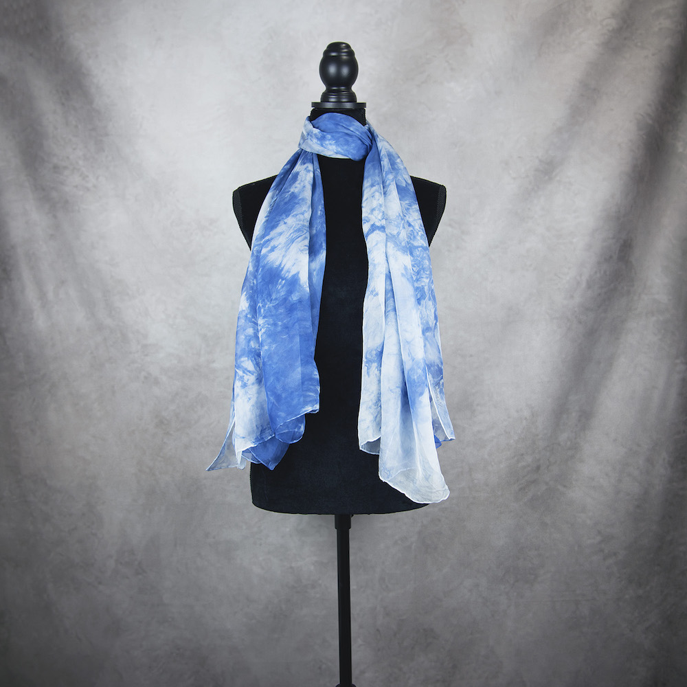 Hodvábny šál LIMITED_028, Ručná výroba na Slovensku, 180 x 110cm – Obrázok 2