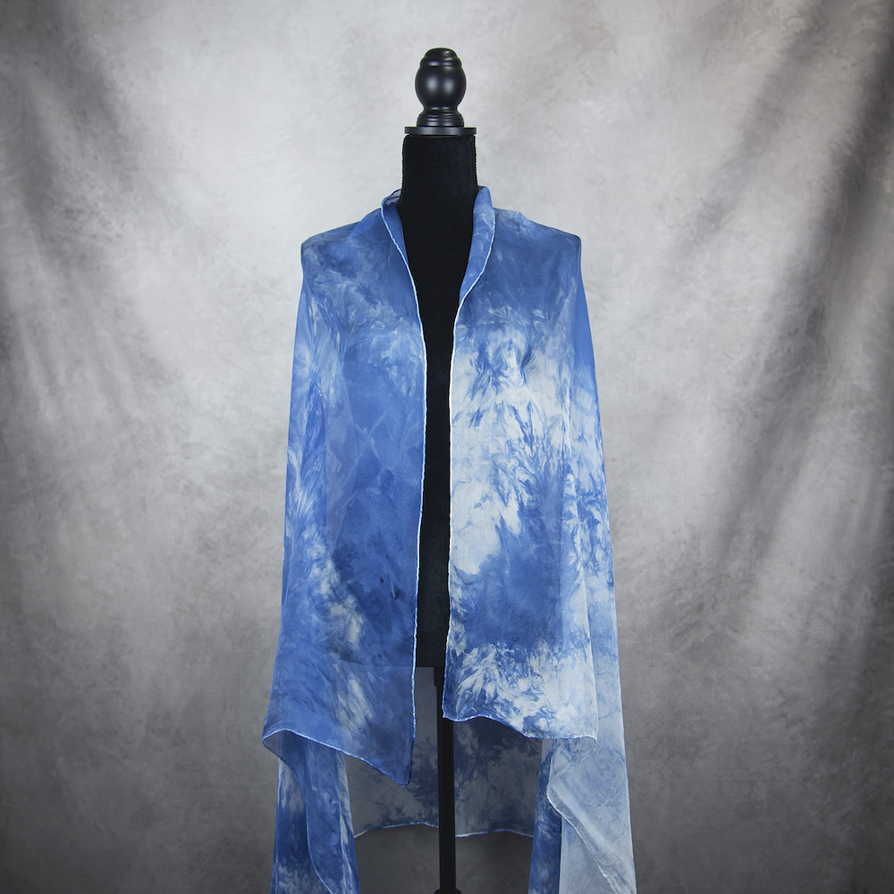 Hodvábny šál LIMITED_028, Ručná výroba na Slovensku, 180 x 110cm – Obrázok 4