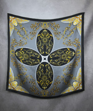 Alternative view of Hodvábna šatka ORNAMENT - ZLATÝ, 90 x 90cm, Vyrobené na Slovensku
