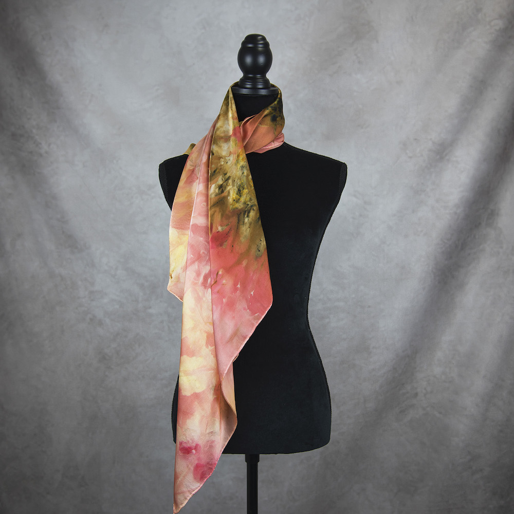 Hodvábna šatka LIMITED_150, Ručná výroba na Slovensku, 90 x 90cm – Obrázok 2