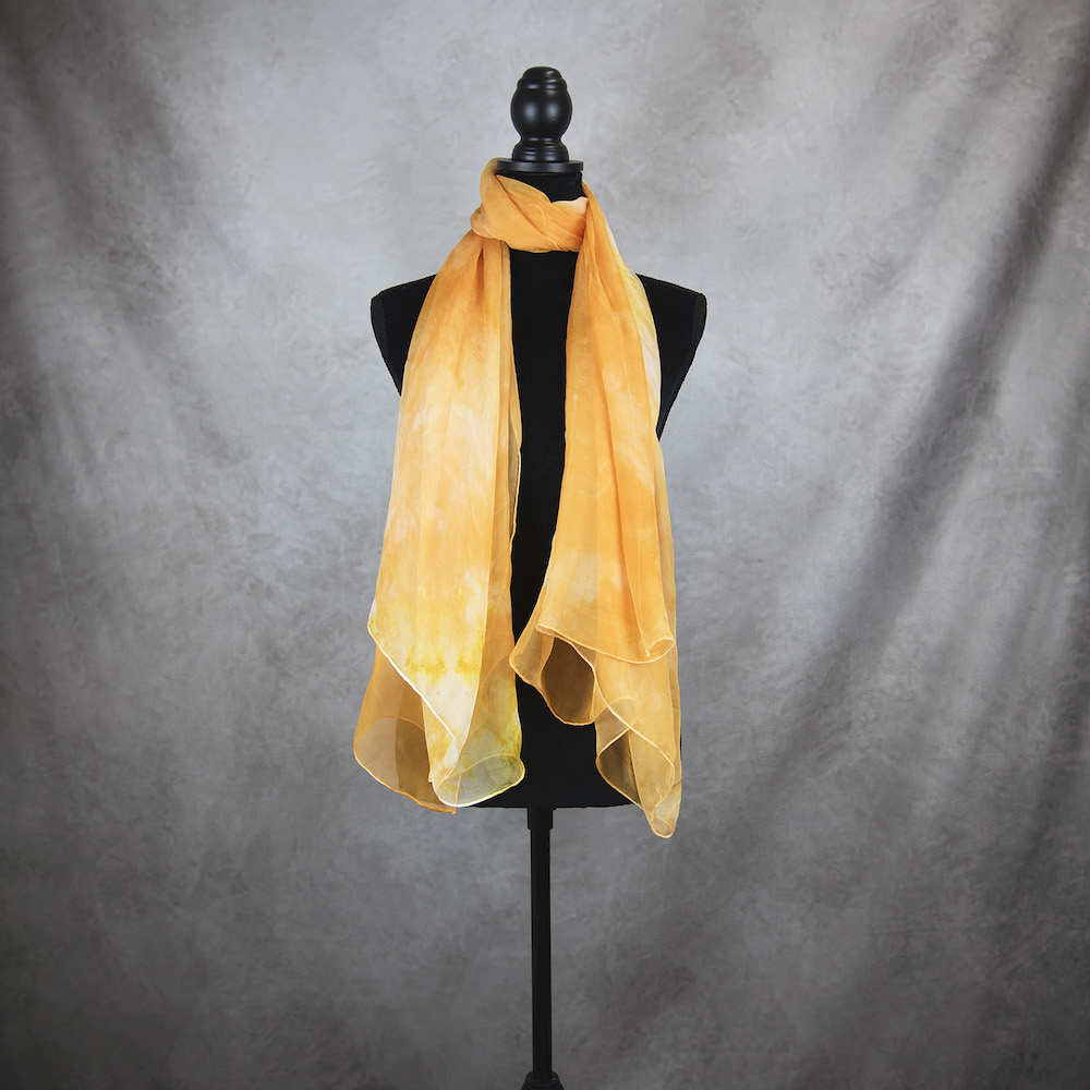 Hodvábny šál LIMITED_039, Ručná výroba na Slovensku, 180 x 110cm – Obrázok 2