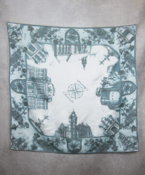 Alternative view of Hodvábna šatka SLOVENSKO WINTER, 90 x 90cm, Made in SLOVAKIA