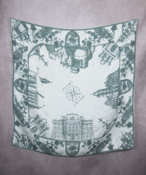 Alternative view of Hodvábna šatka SLOVENSKO ZELENÁ, 90 x 90cm, Made in SLOVAKIA