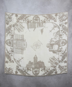 Alternative view of Hodvábna šatka SLOVENSKO BÉŽOVÁ, 90 x 90cm, Made in SLOVAKIA