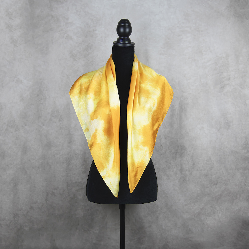 Hodvábna šatka LIMITED_035, Ručná výroba na Slovensku, 90 x 90cm – Obrázok 5