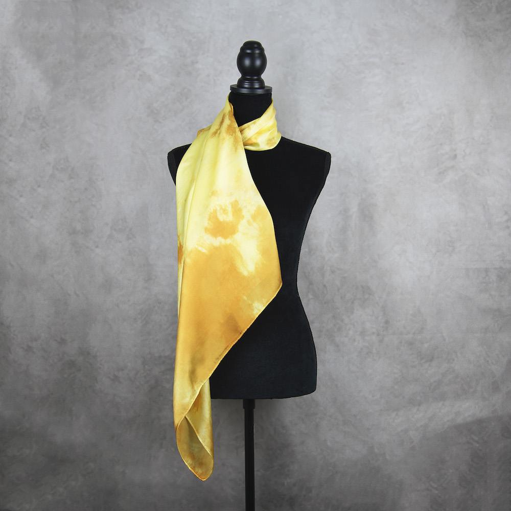 Hodvábna šatka LIMITED_040, Ručná výroba na Slovensku, 90 x 90cm – Obrázok 2