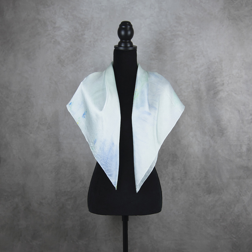 Hodvábna šatka LIMITED_203, Ručná výroba na Slovensku, 90 x 90cm – Obrázok 3