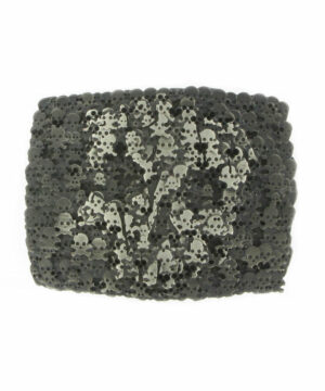 Dizajnová kovová pracka SKULL, 40mm
