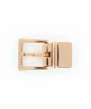 Kovová obojstranná pracka LUXURY ROSE, 25mm, Pink Gold