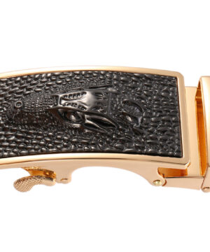 Automatická kovová pracka GOLD CROCO pre remene so šírkou 3.5cm – Obrázok 4