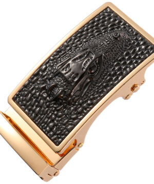 Automatická kovová pracka GOLD CROCO pre remene so šírkou 3.5cm – Obrázok 2