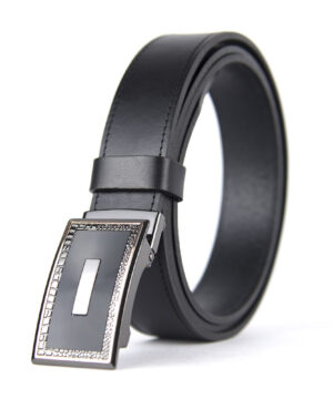 Opasok z pravej kože s brzdovou prackou, šírka 3.5cm - LUXURIO
