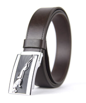 Alternative view of Opasok z pravej kože s brzdovou prackou, šírka 3.5cm - SILVER JAGUAR