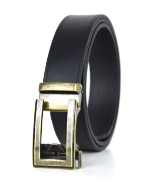 Opasok z pravej kože s automatickou prackou ANTIQUE BRASS ELEGANT