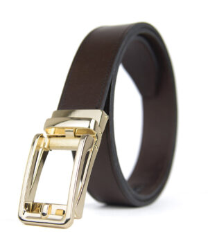 Alternative view of Opasok z pravej kože s automatickou prackou GOLD BELT