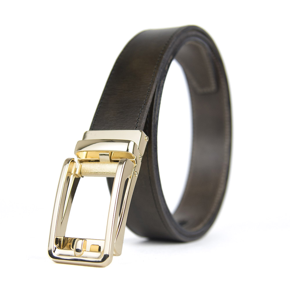 Opasok z pravej kože s automatickou prackou GOLD BELT – Obrázok 6