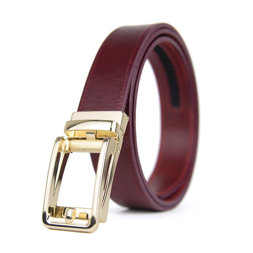 Opasok z pravej kože s automatickou prackou GOLD BELT – Obrázok 4
