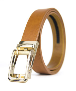 Opasok z pravej kože s automatickou prackou GOLD BELT – Obrázok 3