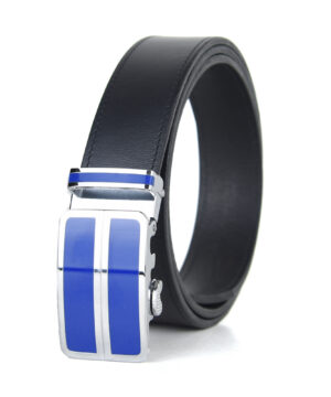 Opasok z pravej kože s automatickou prackou BLUE DOUBLE