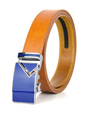 Opasok z pravej kože s automatickou prackou BLUE TOP – Obrázok 3
