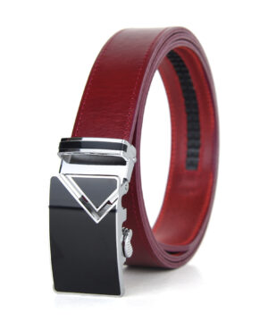 Opasok z pravej kože s automatickou prackou BLACK TOP – Obrázok 5