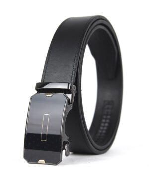 Opasok z pravej kože s automatickou prackou BLACK GLASS