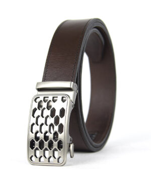 Alternative view of Opasok z pravej kože s automatickou prackou NICKEL CHAIN