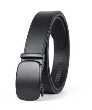 Opasok z pravej kože s automatickou prackou BLACK STANDARD