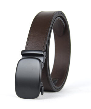 Alternative view of Opasok z pravej kože s automatickou prackou BLACK STANDARD