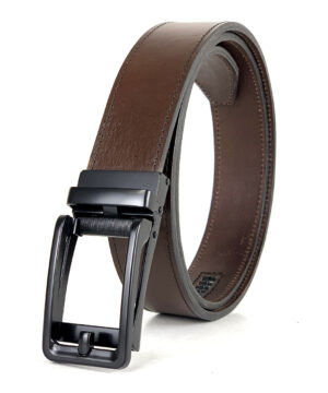 Alternative view of Opasok z pravej kože s automatickou prackou BLACK BELT