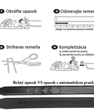 Opasok z pravej kože s automatickou prackou RED DOUBLE – Obrázok 7