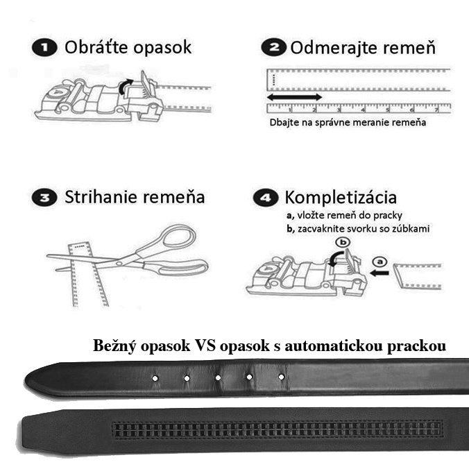 Opasok z pravej kože s automatickou prackou SHEAR – Obrázok 7