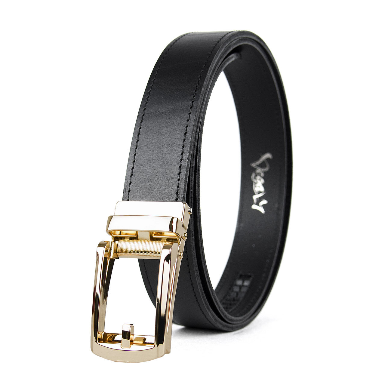 Opasok z pravej kože s automatickou prackou GOLD BELT