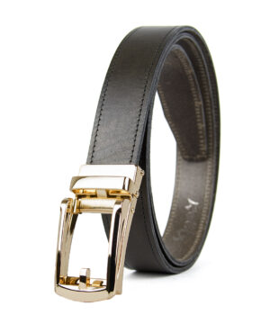 Opasok z pravej kože s automatickou prackou GOLD BELT – Obrázok 3