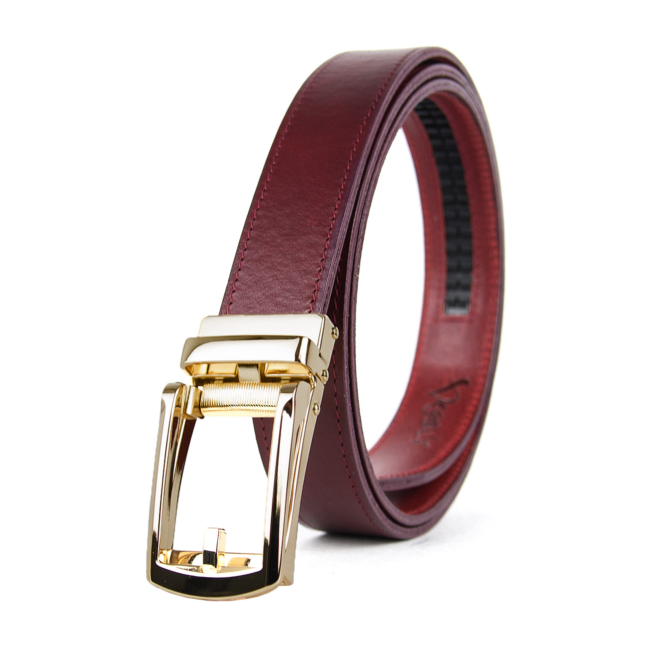 Opasok z pravej kože s automatickou prackou GOLD BELT – Obrázok 5