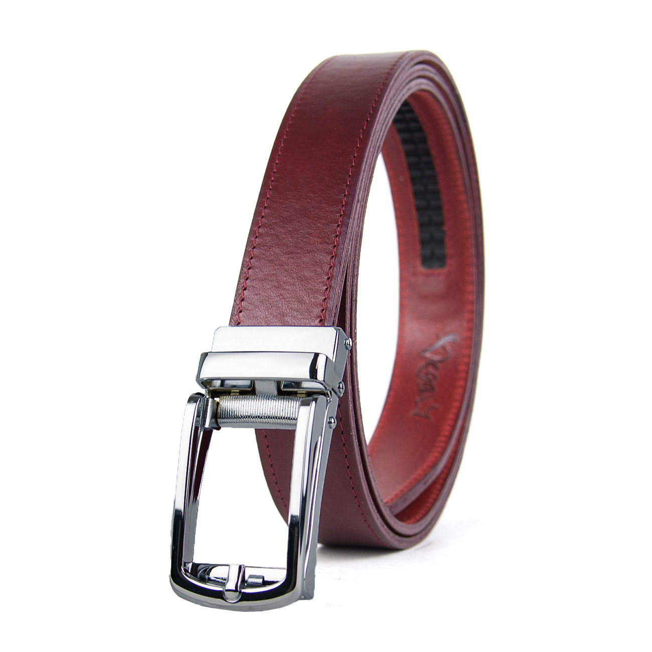 Opasok z pravej kože s automatickou prackou SILVER BELT – Obrázok 4