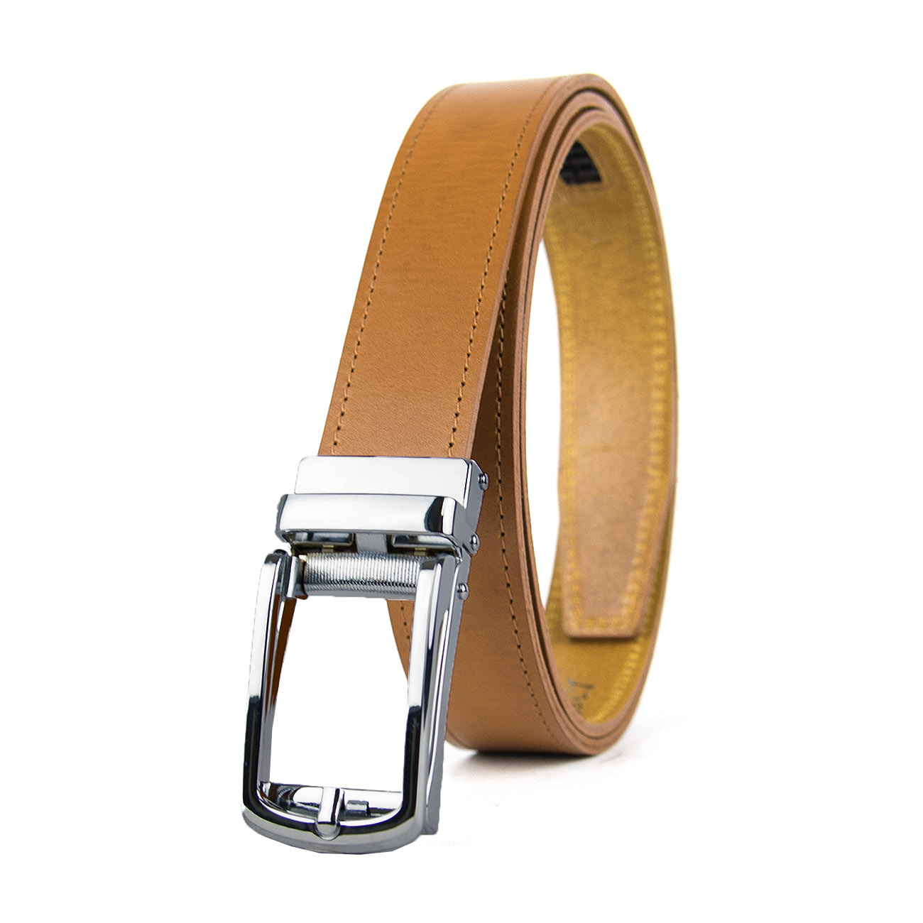 Opasok z pravej kože s automatickou prackou SILVER BELT – Obrázok 5