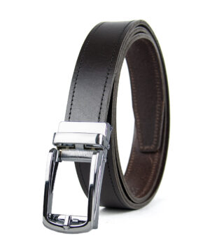 Alternative view of Opasok z pravej kože s automatickou prackou SILVER BELT