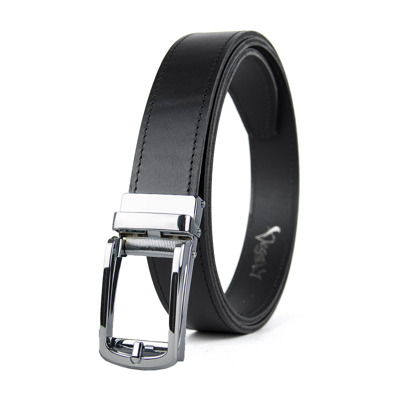 Opasok z pravej kože s automatickou prackou SILVER BELT